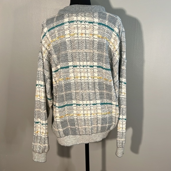 CONTE di MILANO Vintage Multicolor Quarter Zip Sweater - Picture 3 of 4